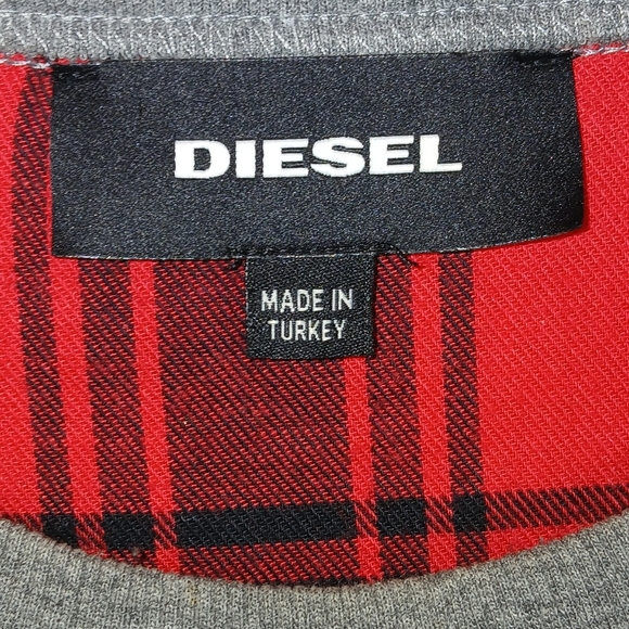 Diesel unisex off shoulder zippered Crewneck Sweater Size Medium - Picture 10 of 13